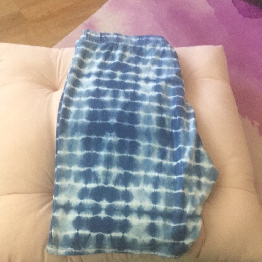 Anthropologie Blue Tie-Dye Bike Shorts